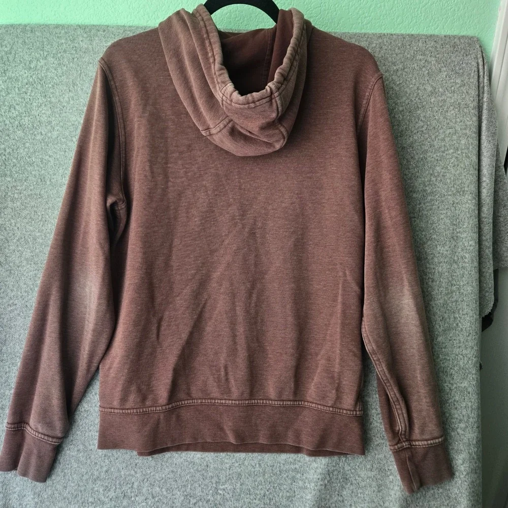The North‎ Face Mens Small Maroon Heather Pullover Hoodie Half Dome Logo Brown